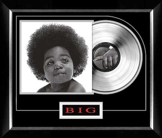 Notorious BIG Ready To Die Music Cover Framed with Silver Vinyl 28" x 24"